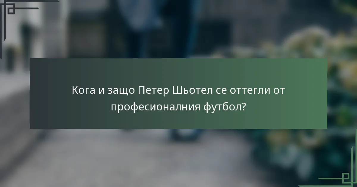 Кога и защо Петер Шьотел се оттегли от професионалния футбол?